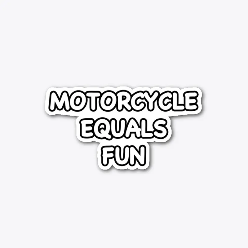 Motorcycle Equals Fun Pink